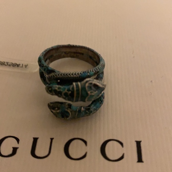 Gucci enamel double snake ring - Picture 14 of 16